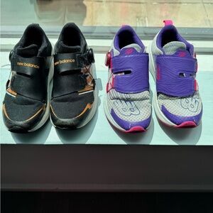 New Balance Black and Purple Sneakers with Velcro Straps